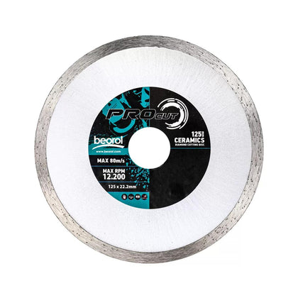 Disc de taiere diamantat BEOROL pentru ceramica  125 mm