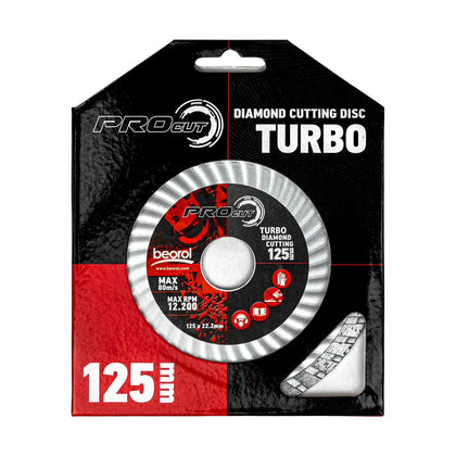 Disc de taiere diamantat BEOROL turbo 125 mm