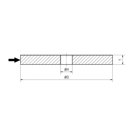 Piatra polizat dreapta 300X40X127 1C60K5V 36 gri, Granit