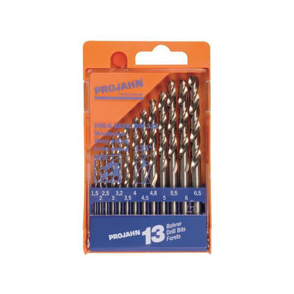 Set burghie metal PROJAHN, HSS-G Typ N, 1.5-6.5 mm, 13 buc/set