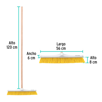 Perie dusumea cu maner KLINTEK latime de 56 cm, lungime peri 8 cm