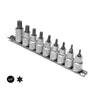 7192 HTXP9 set capete chei tubulare cu PROFIL TORX TX20-TX60 / 9 piese cu sina 1/2