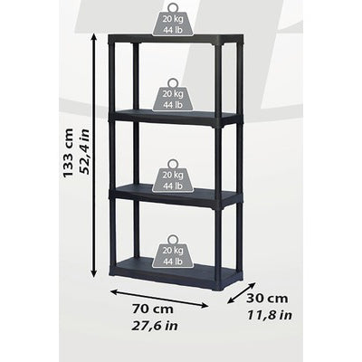 Raft plastic ArtPlast cu 4 polite 700x300x1330 mm