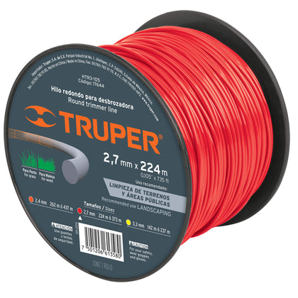 Fir HEAVY DUTY pentru trimmer la rola 2,7 mm / 224 m - Truper