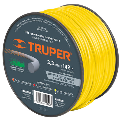 Fir HEAVY DUTY pentru trimmer la rola 3.3 mm / 142 m - Truper