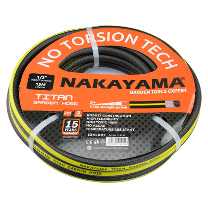 Furtun de gradina NAKAYAMA titan, 3 straturi, 5/8