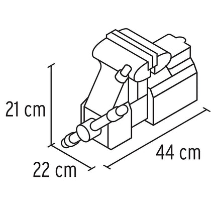 Menghina de banc cu baza rotativa 360°, latime 13 cm, deschidere 14 cm, 17 kg, Truper