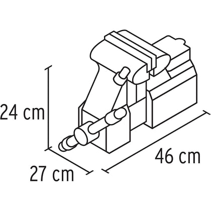 Menghina de banc cu baza rotativa 360°, latime 15 cm, deschidere 17 cm, 24 kg, Truper