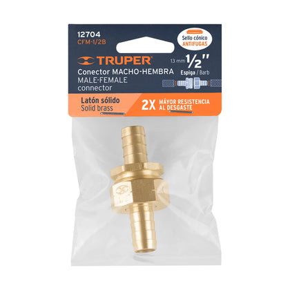 Conector alama pentru doua furtunuri de 1/2” - Truper