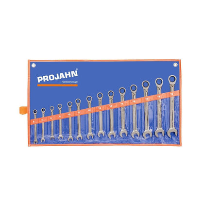 Set chei combinate PROJAH GearTech cu clichet 14 piese 6-19mm - sculeshop